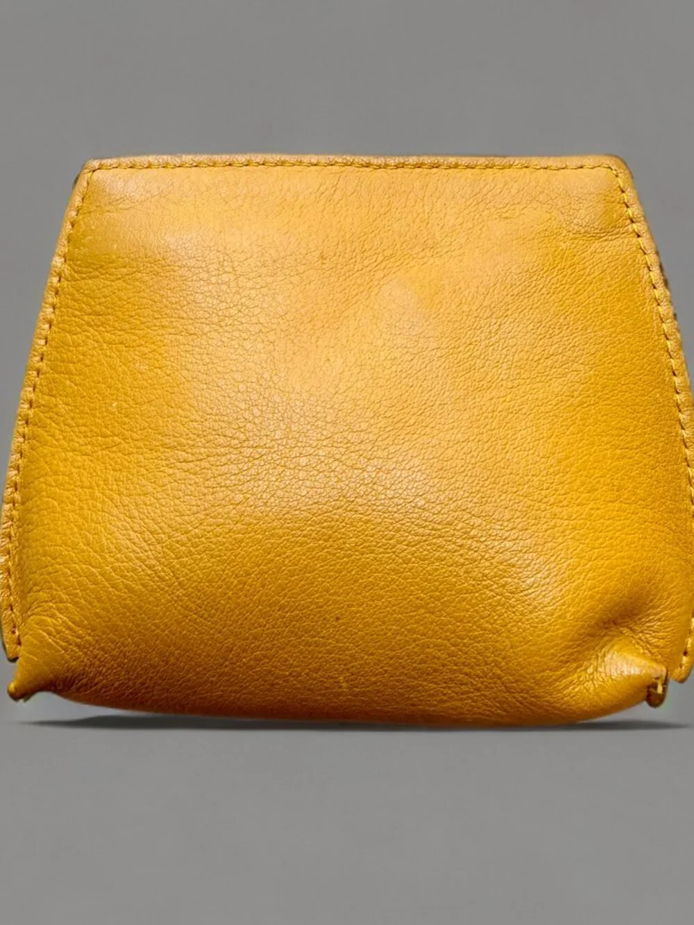 Loewe Yellow Leather Zip Coin Pouch